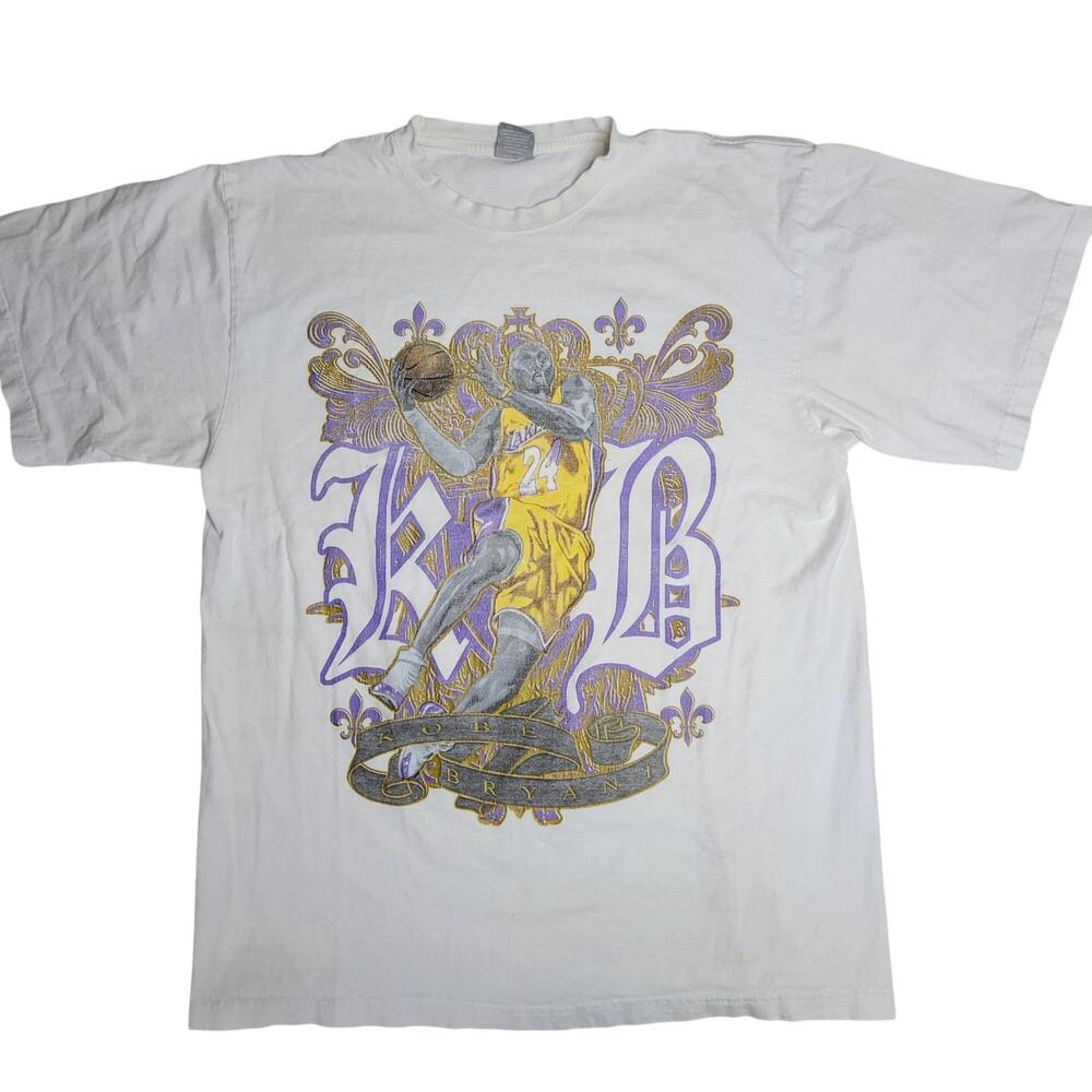 Kobe Bryant Graphic T-Shirt New Rizon White Cotton